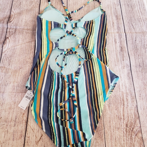 Aerie Striped MultiColor Swimsuit - Picture 3 of 11
